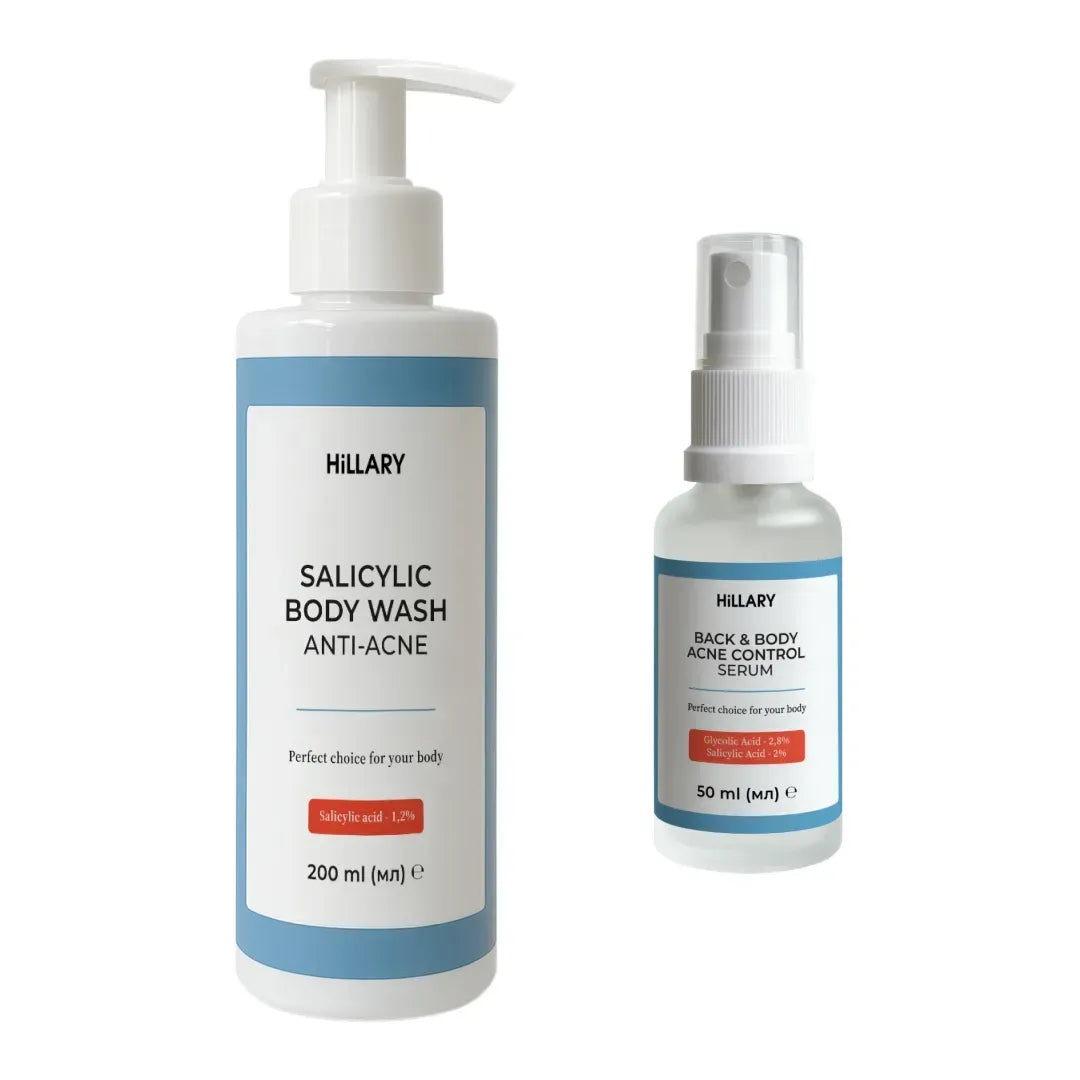Zestaw do pielęgnacji skóry trądzikowej z kwasem salicylowym Hillary Salicylic Body Acne Treatment Set
