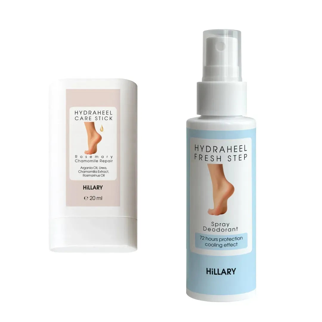 Zestaw do regeneracji pięt i świeżości stóp z rozmarynem i rumiankiem Hillary Heel Repair & Foot Freshness Set with Rosemary & Chamomile