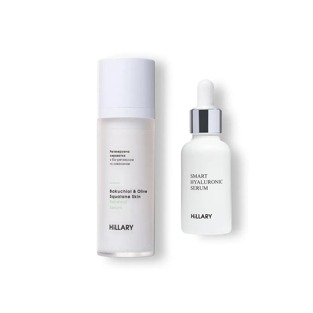 Serum regenerujące z bio-retinolem i skwalanem, 30 ml + Serum hialuronowe Hillary Smart Hyaluronic, 30 ml