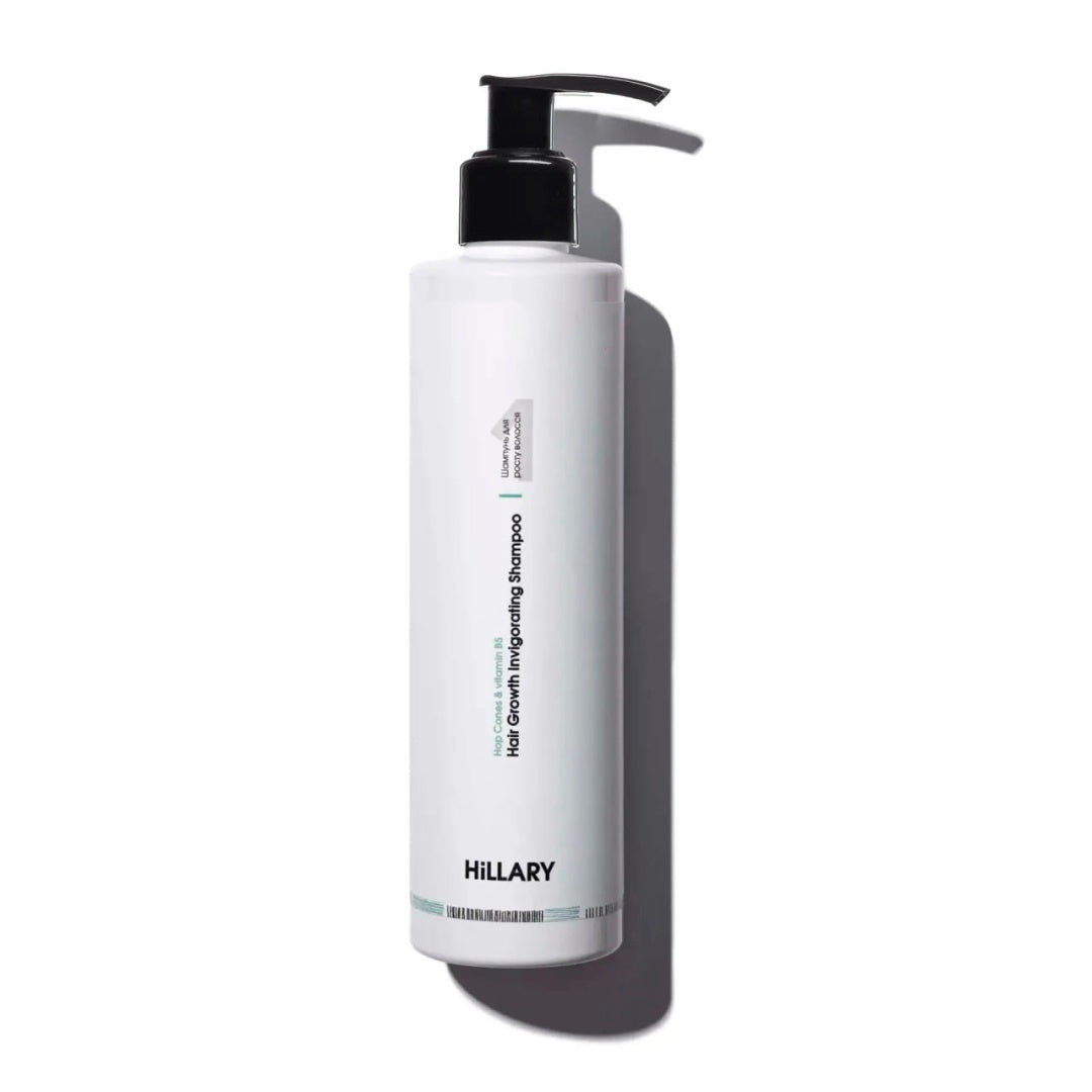 Szampon na porost włosów Hillary Hop Cones & B5 Hair Growth Invigorating, 250 ml