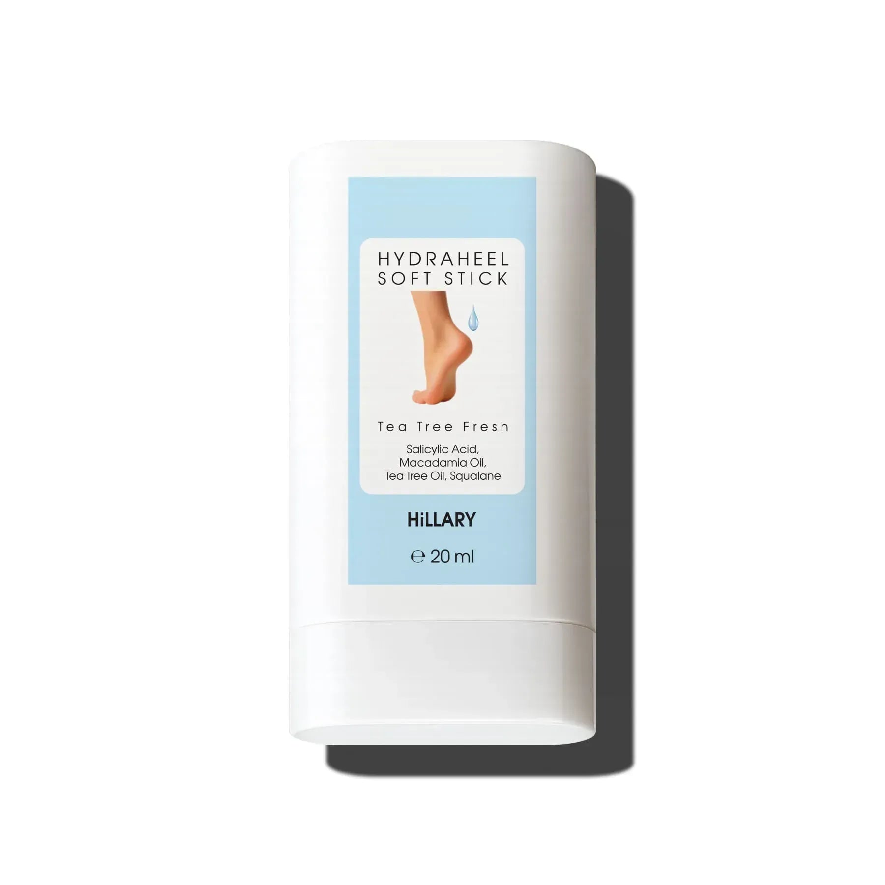 Nawilżający stick do pękających pięt z olejkiem z drzewa herbacianego Hillary HydraHeel Soft Stick Tea Tree Fresh, 20 g