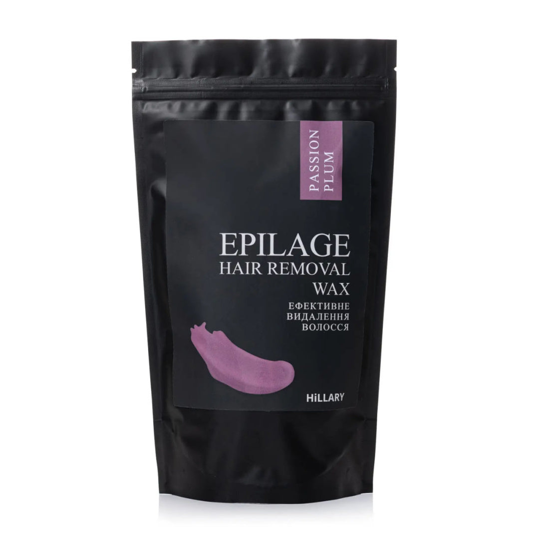 Zestaw wosku do depilacji w granulkach Hillary Epilage Passion Plum, 100 g (4 szt.)