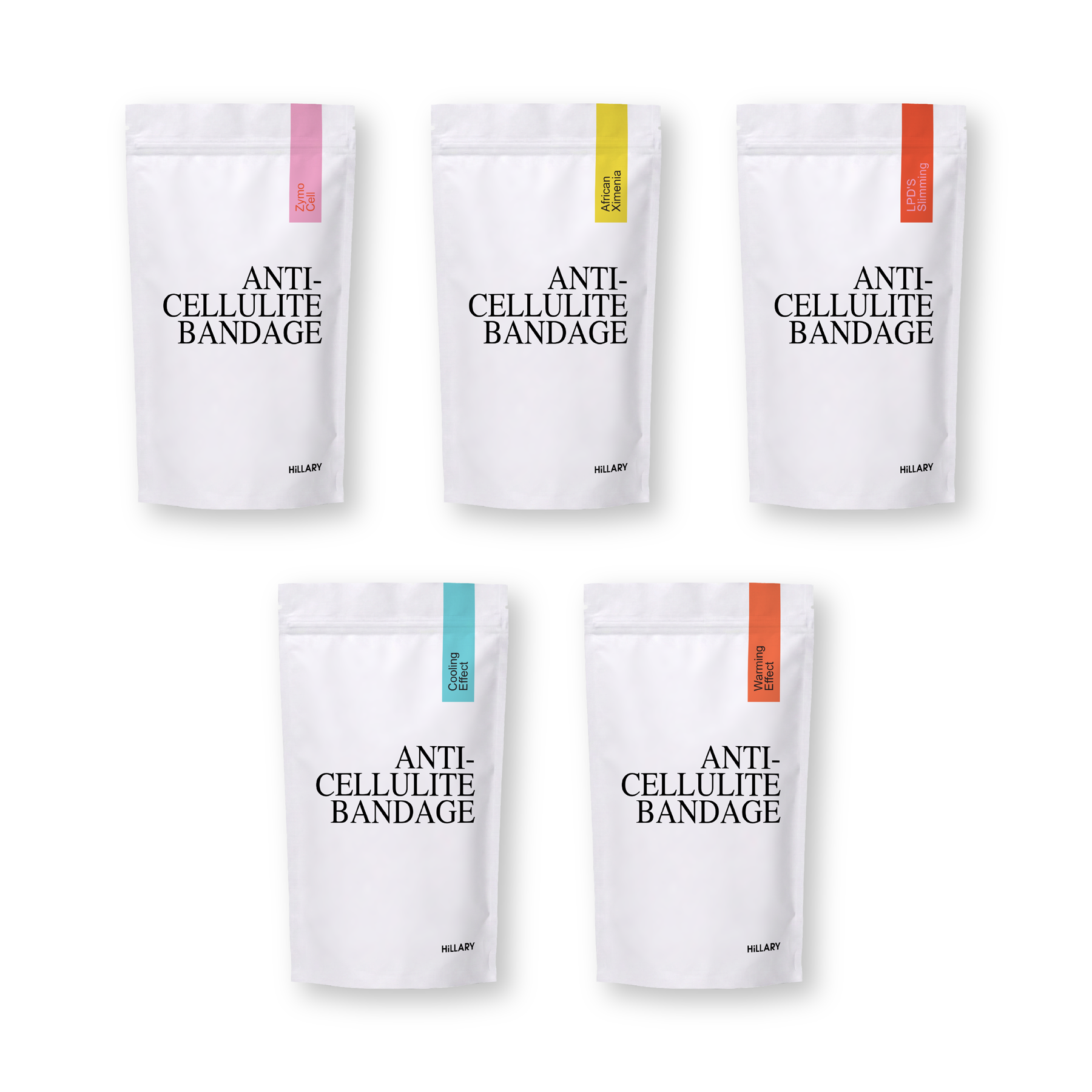 Zestaw antycellulitowy Hillary z 5 rodzajami bandaży Five-Way Cellulite Defeat