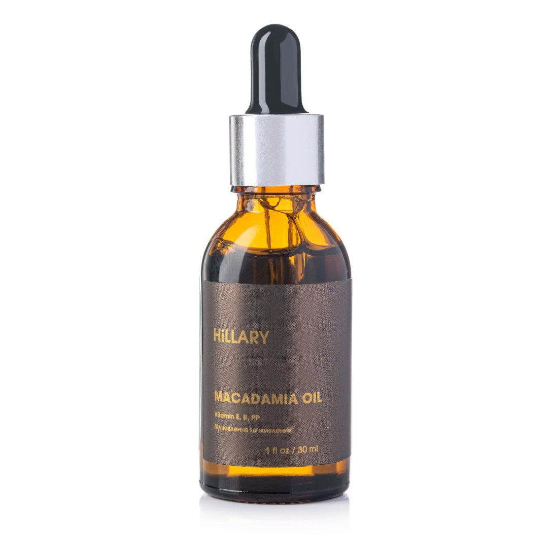 Naturalny nierafinowany olej makadamia tłoczony na zimno Hillary Cold-Pressed Macadamia Oil 30 ml