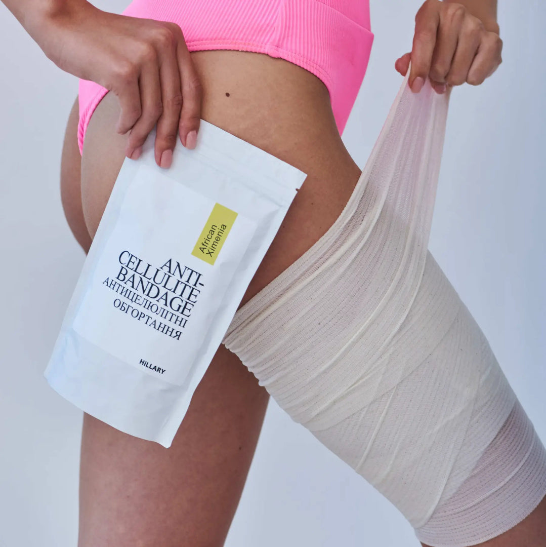 Kompleks bandaży antycellulitowych rozgrzewających z olejkiem ximenia Hillary Bandage Anti-cellulite African Ximenia (10 szt.)