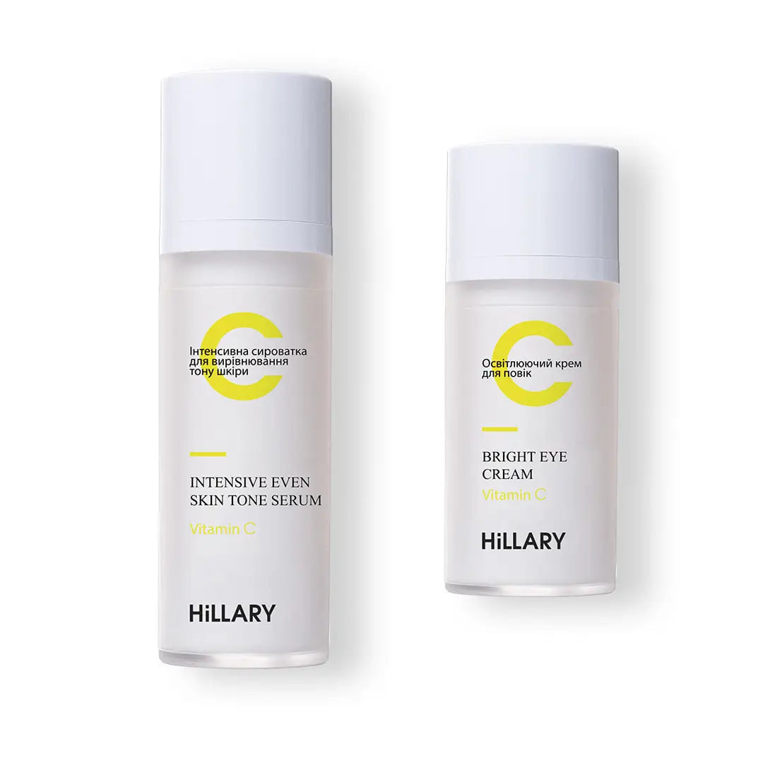 Intensywne serum Hillary Vitamin C + Rozjaśniający krem pod oczy z witaminą C